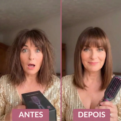 Pente aquecido sem fios em cerâmica para alisar o cabelo