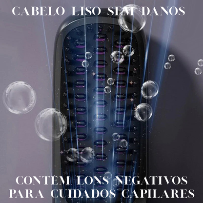 Pente aquecido sem fios em cerâmica para alisar o cabelo